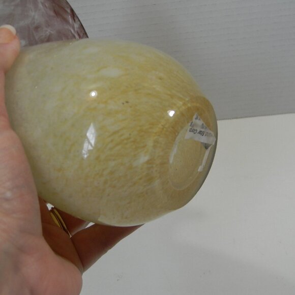 Blown Glass Mushroom Decor Fall Fairy 7 inches Tall Purple NEW - Picture 4 of 6